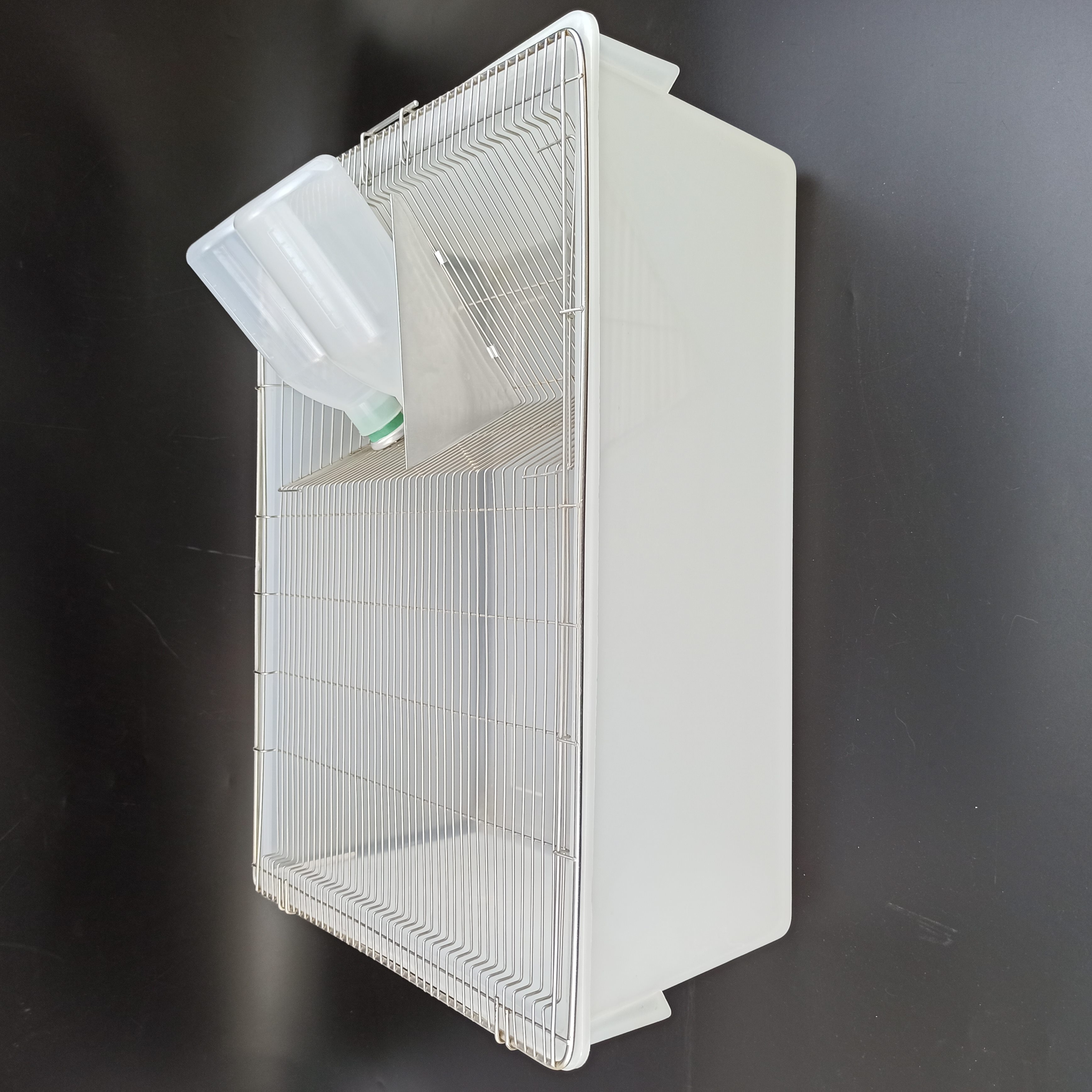 ラットマウス飼育ケージ PP製545x395x200mm 新品 ステンレススチール蓋付き