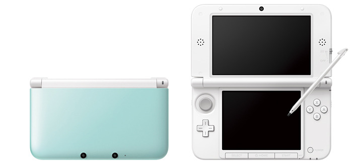 ニンテンドー3DS LL新色「ミント×ホワイト」4月18日発売 ― 任天堂、春