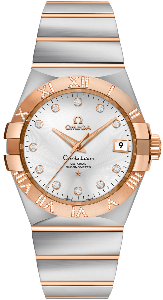 New Omega Constellation Chronometer 35mm 123.25.35.20.52.003 Red