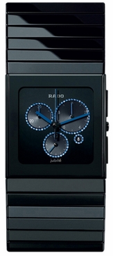 Rado Ceramica Mens Watch Model R21714752 Black Diamond Dial Black