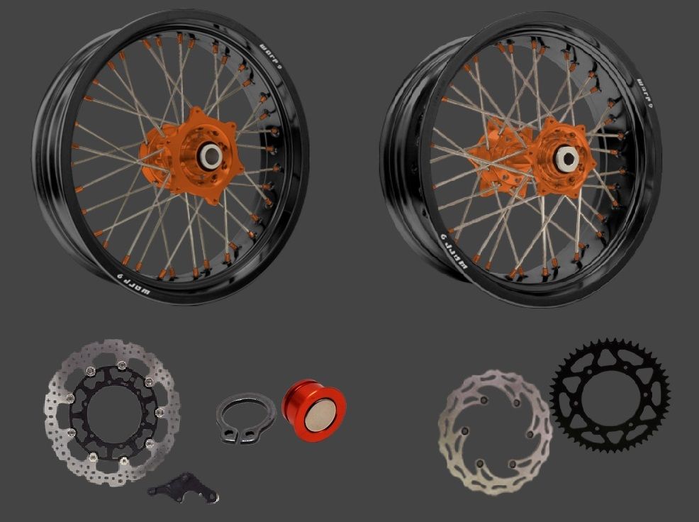 Warp 9 Supermoto Wheels - KTM 350 / 500 EXC-F