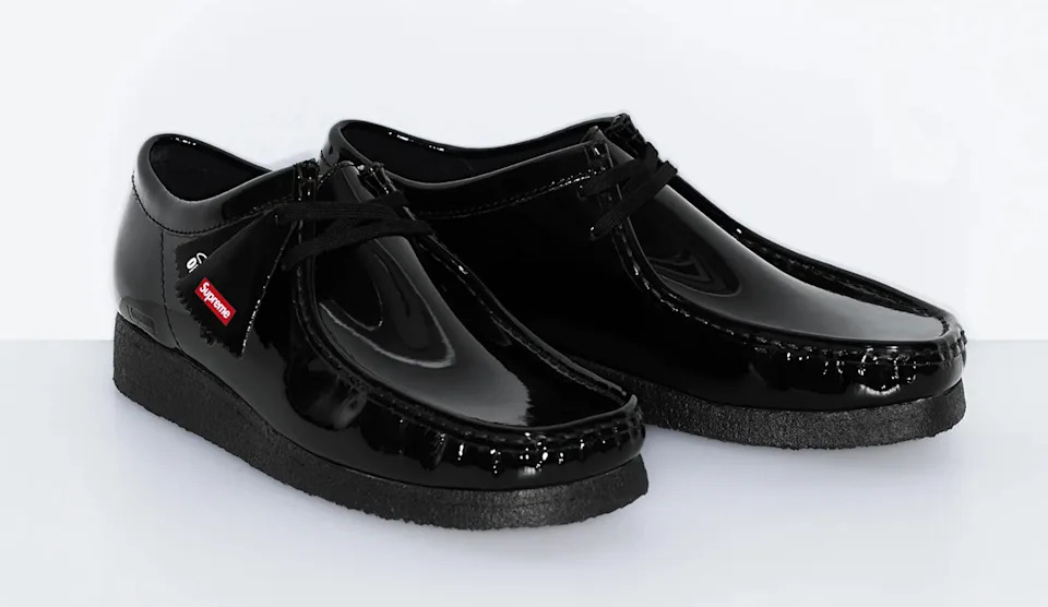 Supreme Reimagines the Clarks Wallabee Boot in Patent Leather