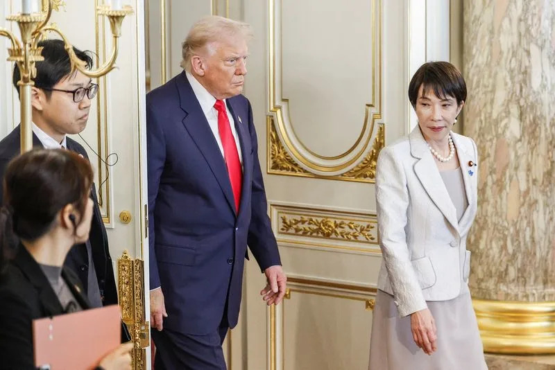 Trump lauds Japan's 'great' female leader, inks rare earths deal