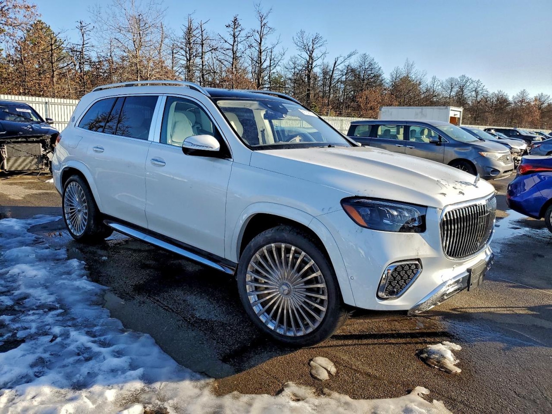 Brand-New Maybach SUV Sits in Auction Yard With No Visible Damage