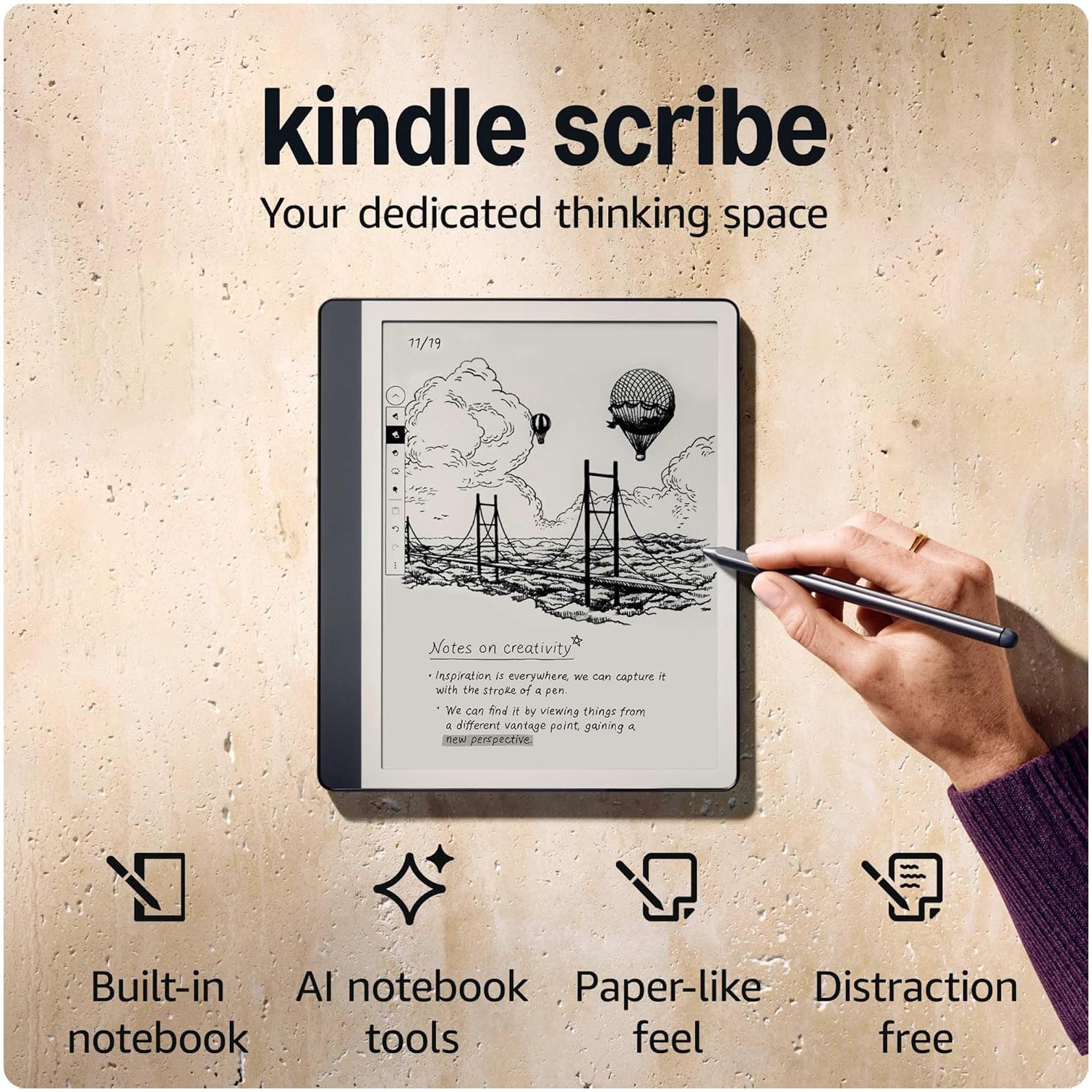 eBook Reader Amazon Kindle Scribe 2024, 16GB, Premium Pen, Display
