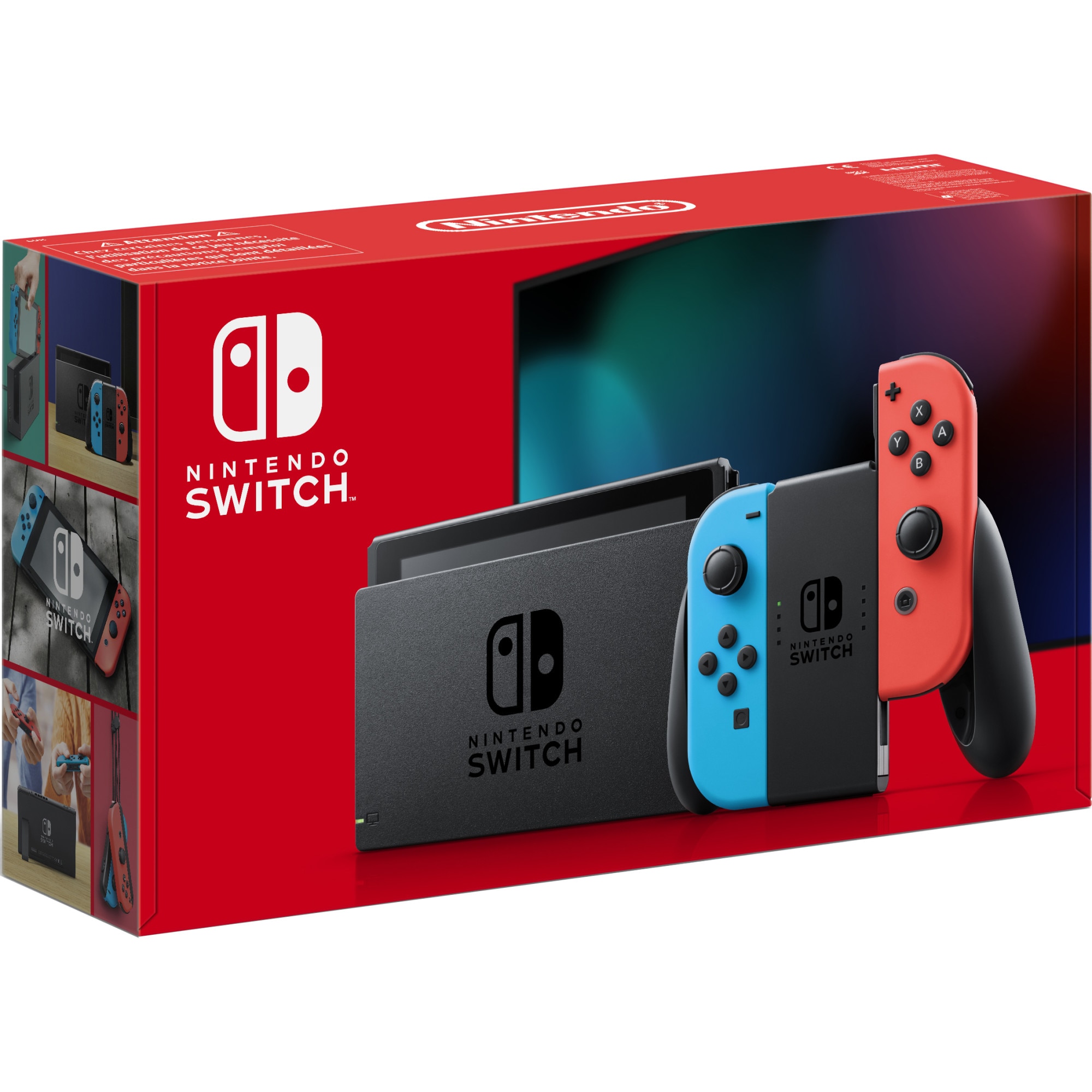 Consola NINTENDO SWITCH (WITH NEON RED & NEON BLUE JOY-CONS) - eMAG.ro