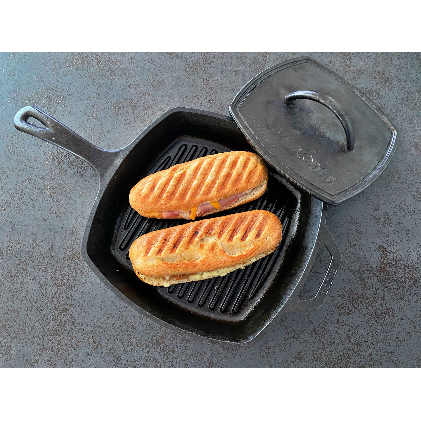 CAST IRON PANINI PRESS 8.25
