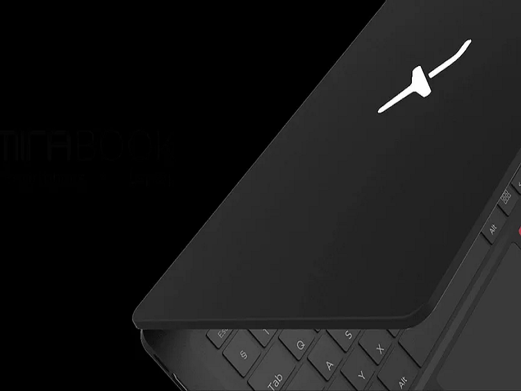 ノートパソコン型のスマートフォンアクセサリー Mirabook