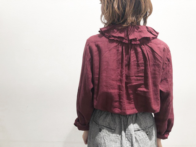 リネンリバーレースラッフルカラーブラウス | ONLINE SHOP | nest Robe