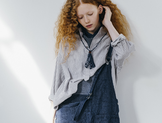 nest Robe : コットンストライププルオンシャツ●F●グレー×ブルー Release >>ストライプシリーズ | ONLINE SHOP | nest Robe Shop Blog