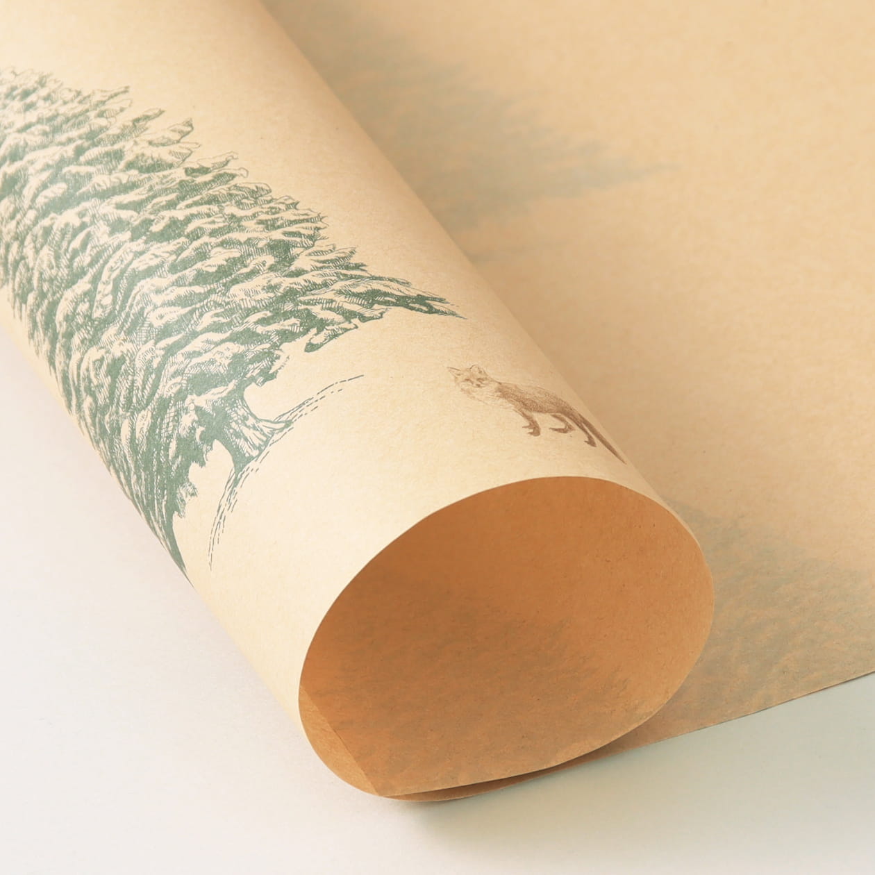 522×772 ラッピングペーパー もみの木ときつね 50g | 羽車公式サイト