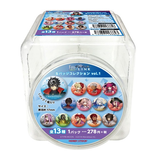 Fate/EXTELLA LINK 缶バッジコレクション vol.1 50個入り1BOX｜ホビー
