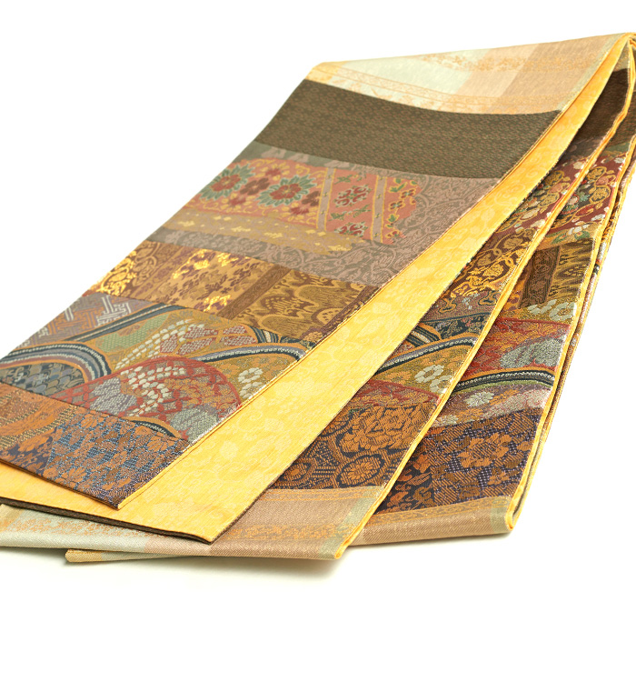 仕立て上がり】切嵌 全通柄 正絹 長尺袋帯 良品 No.5ZH-0364-00の通販