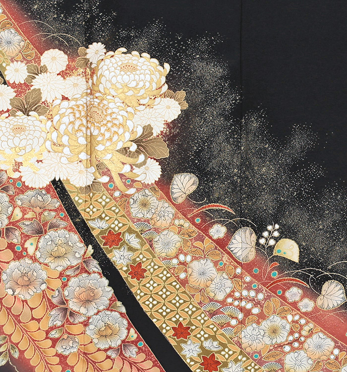 辻が花 黒留袖 No.CA-0130-Lサイズのレンタル｜きもの365
