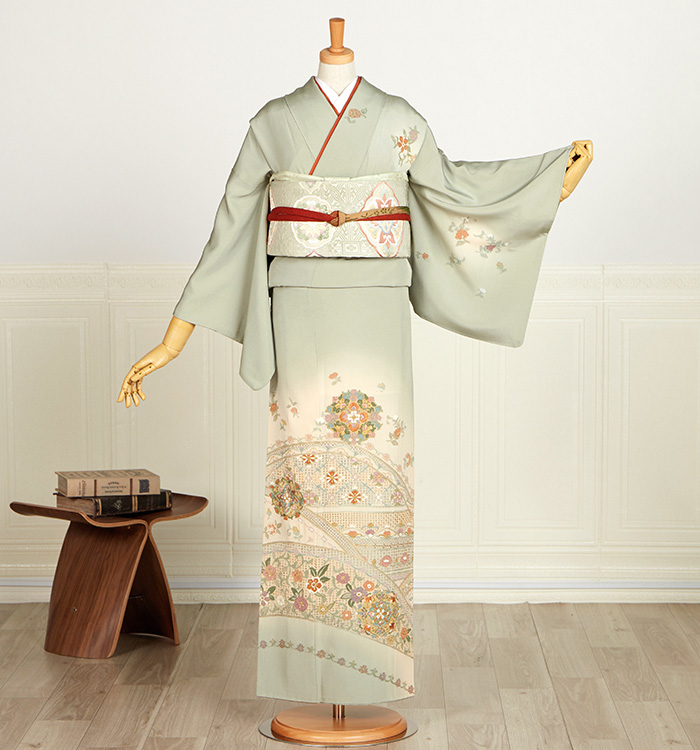 スワトウ刺繍 訪問着 No.AA-4867-Mサイズのレンタル｜きもの365