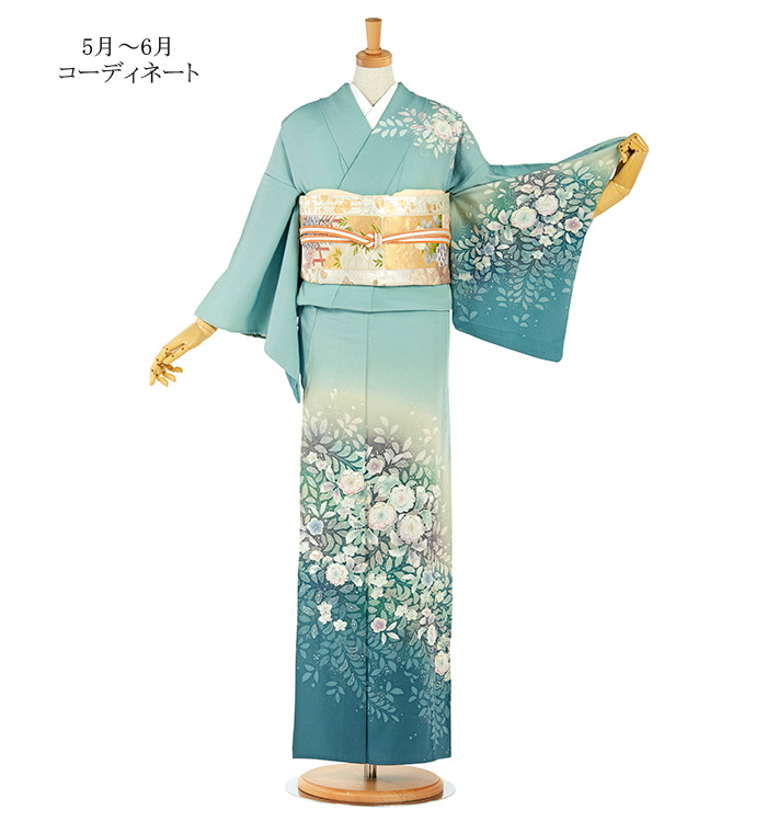 辻が花 一つ紋 単衣訪問着 No.AC-4766-Sサイズのレンタル｜きもの365