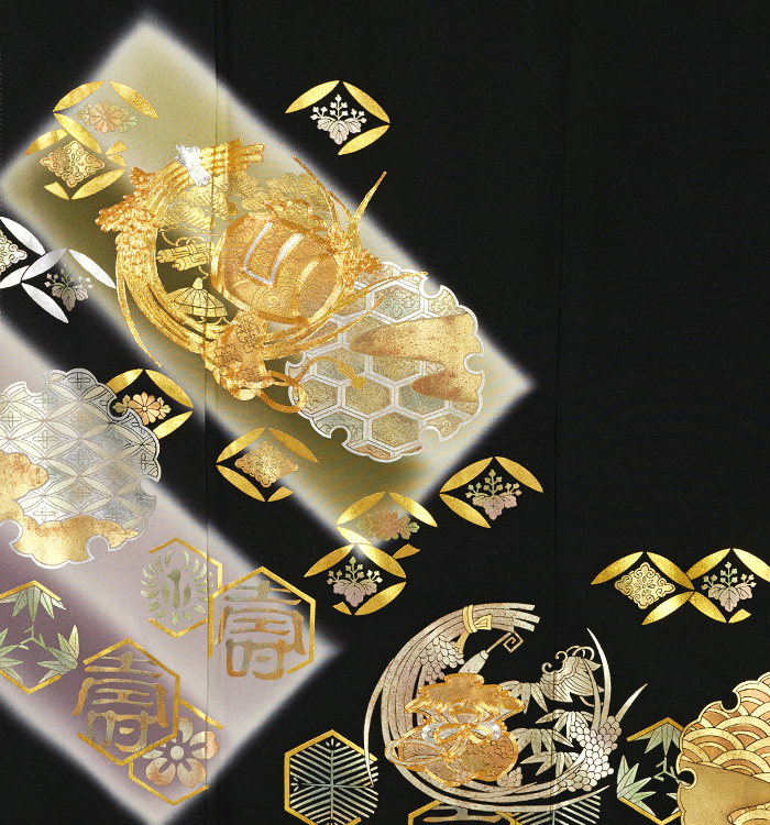 金彩工芸士 宮川聖一 黒留袖 No.CA-2178-Mサイズのレンタル｜きもの365