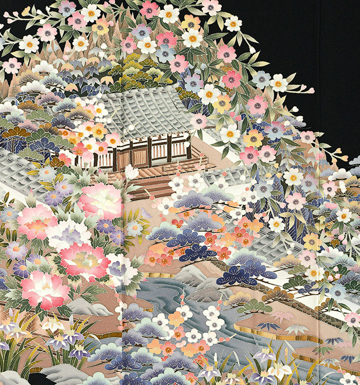 手描友禅作家 黒留袖 No.CA-2362-Mサイズのレンタル｜きもの365