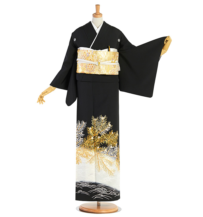 刺繍 黒留袖 No.CA-2426-ワイド-MOサイズのレンタル｜きもの365