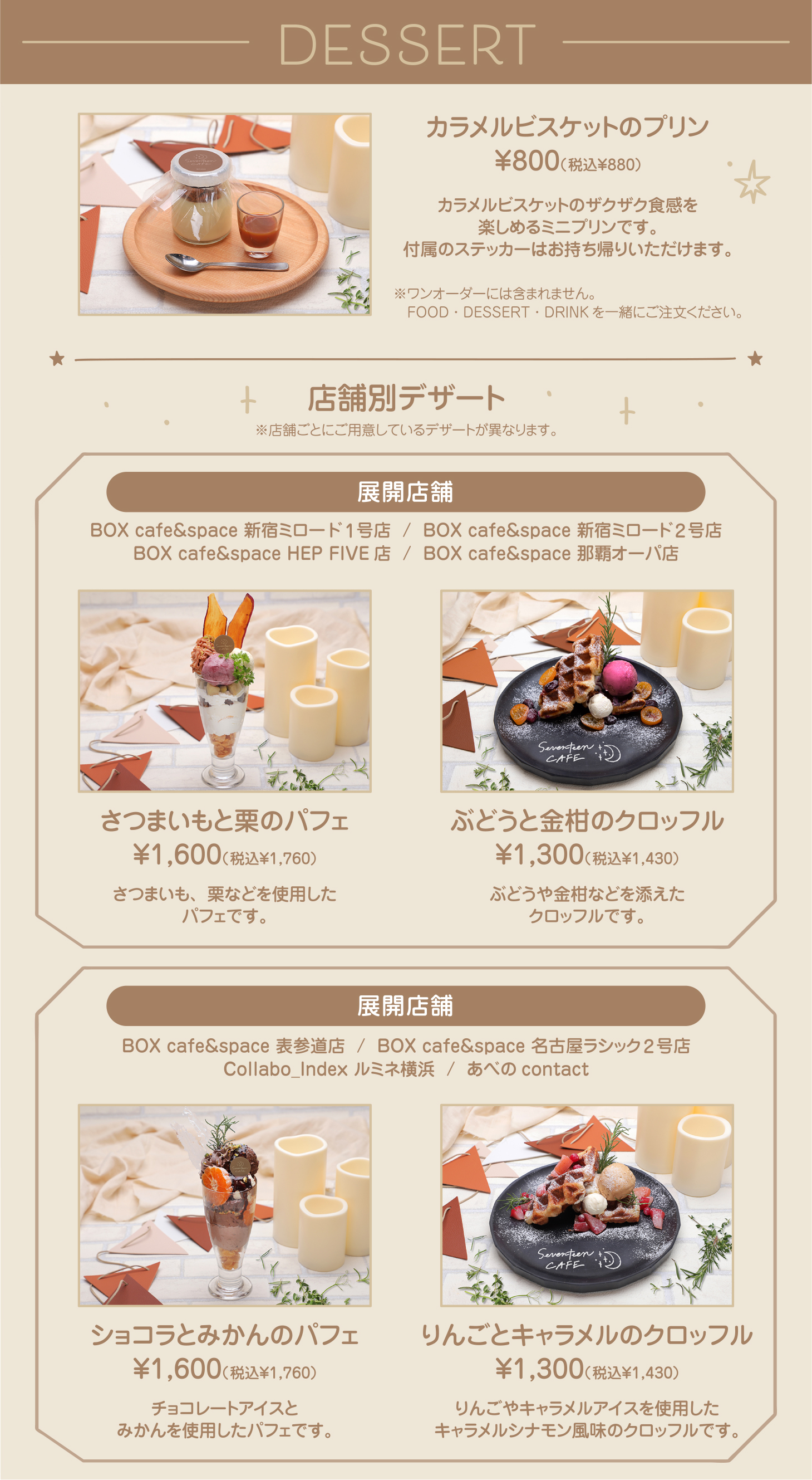 CAFE MENU - SEVENTEEN CAFE 2021 ～PAJAMA PARTY～