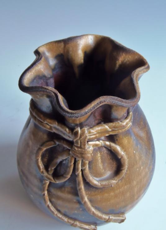 城南骨董-備前焼 花瓶 佐藤圭秀 1061