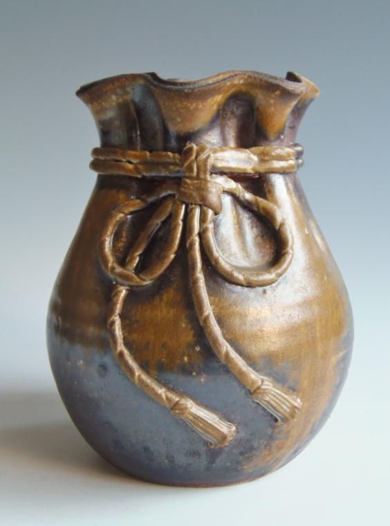 城南骨董-備前焼 花瓶 佐藤圭秀 1061