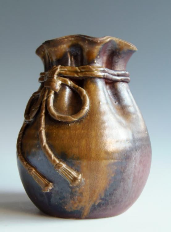 城南骨董-備前焼 花瓶 佐藤圭秀 1061