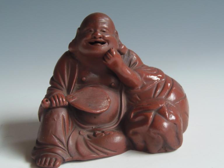古備前焼の布袋様置物
