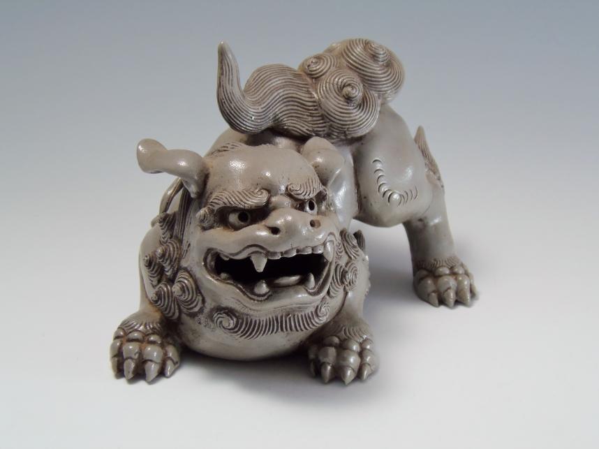 古白備前焼 獅子置物 184