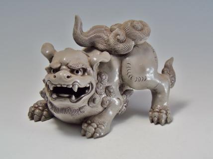 古白備前焼 獅子置物 184