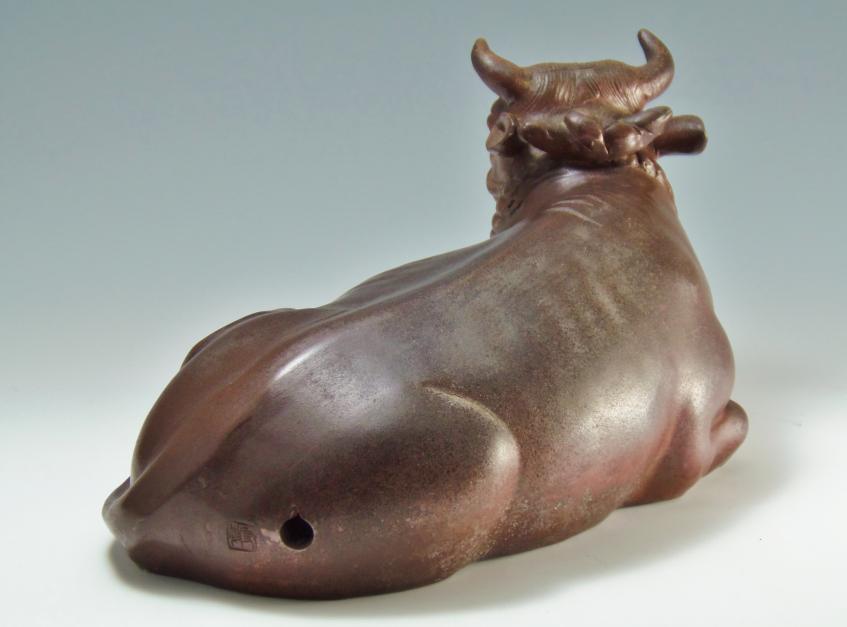 直しあり】武用君彦 備前焼 干支置物「丙子」 共箱共布 子年 ネズミ 鼠