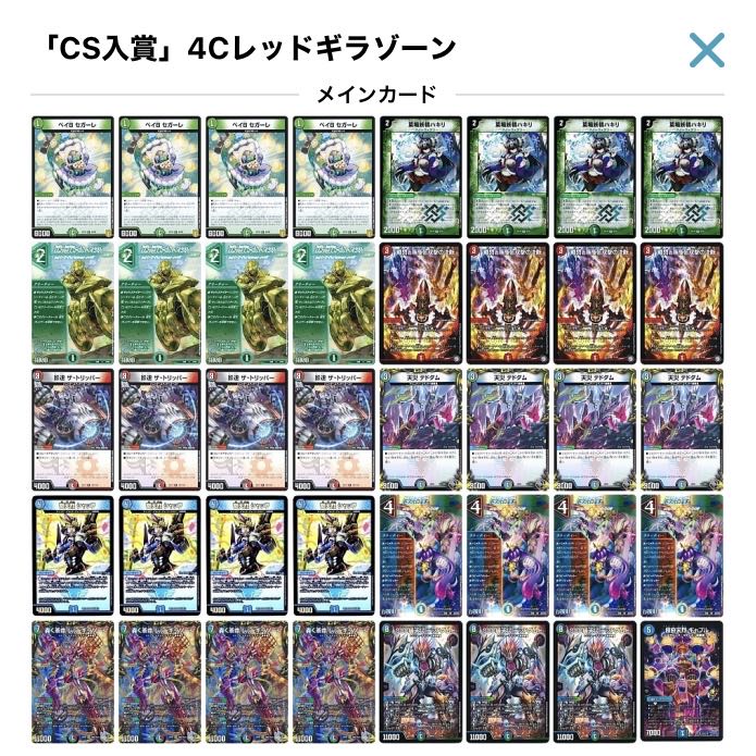 CS入賞デッキ】4Cレッドギラゾーン＋調整パーツ 1枚の通販 さとう