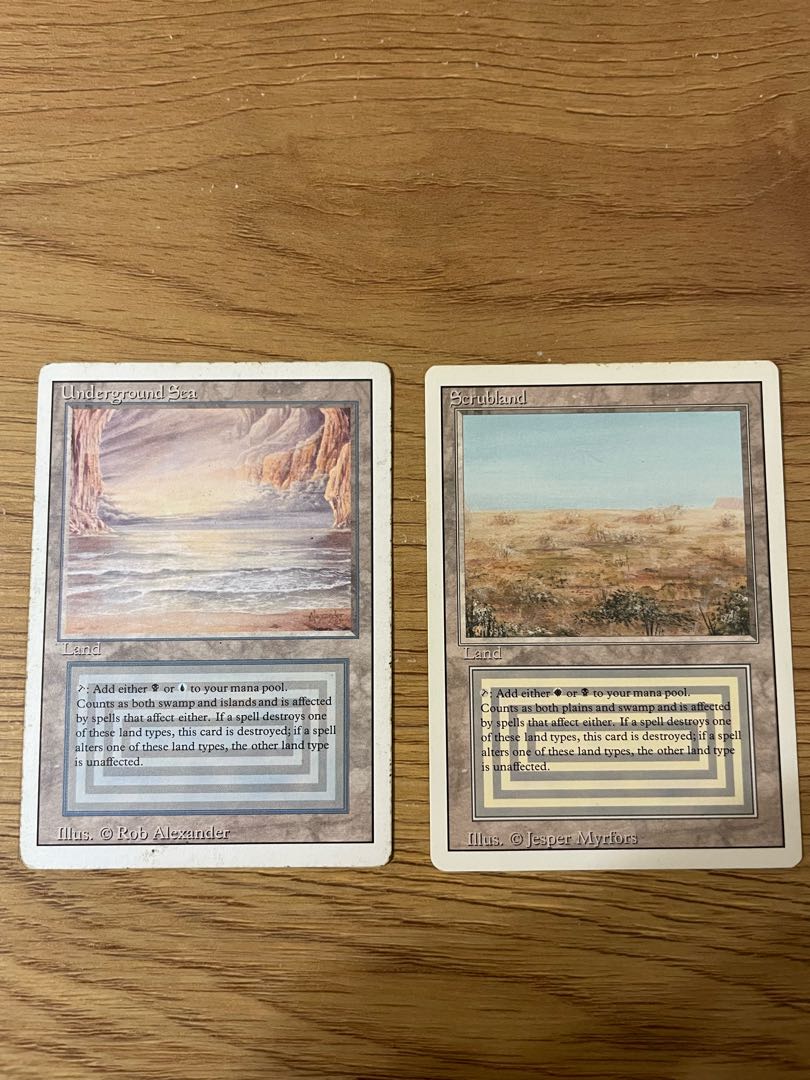 MTG Scrubland 英語版 リヴァイズド 3ED 白 黒 デュアルランド MTG