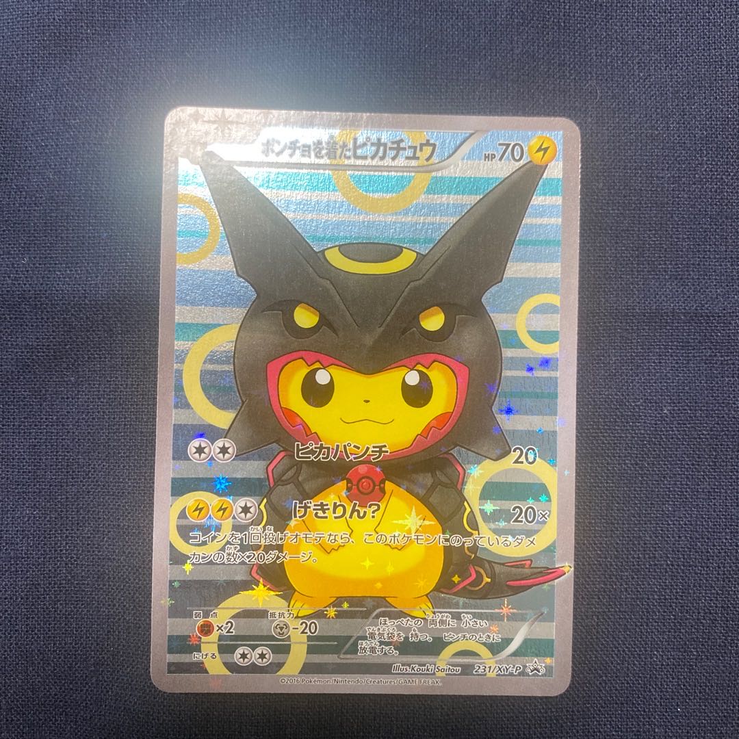 ポンチョを着たピカチュウ 黒レックウザ 1枚の通販 ええ（691227651