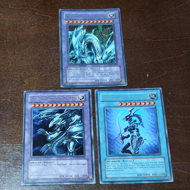 遊戯王 青眼の究極竜、カオス・ソルジャー、究極竜騎士 英語版