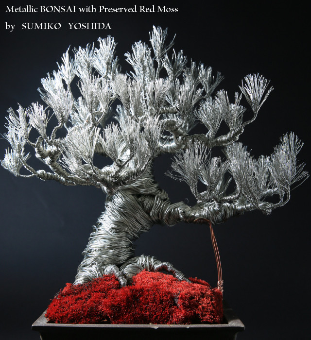 金属ワイヤーがモダンインテリアに！アーティストが創るMetallicBONSAI