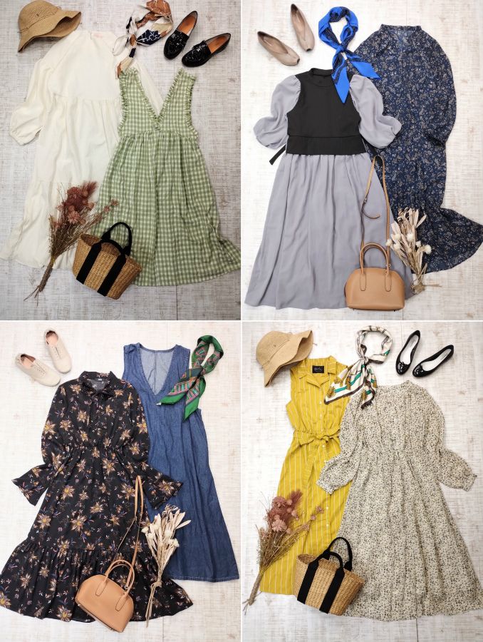 30着]ロング ワンピース セット まとめ売り マキシ ドレス サロペット