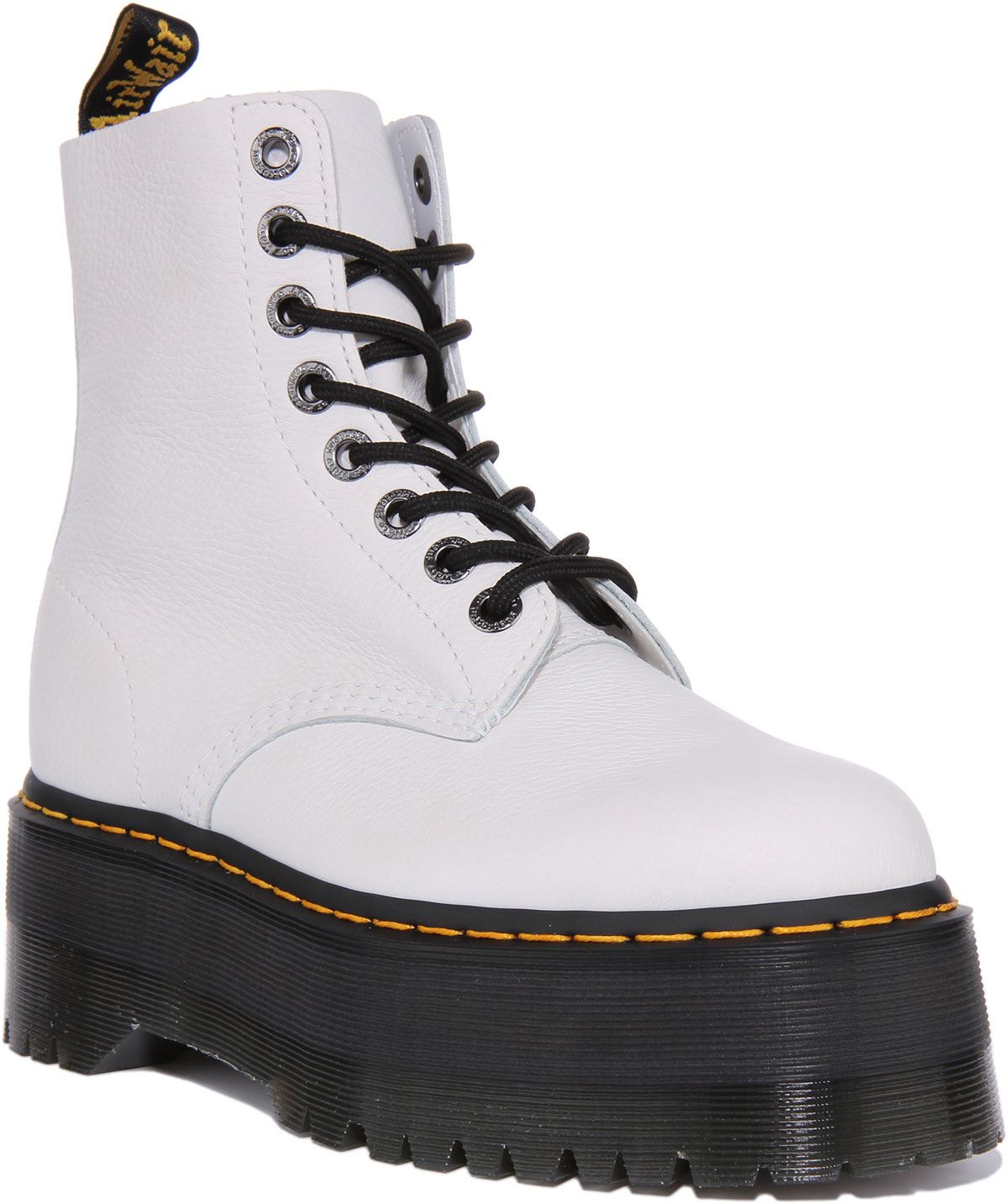 Dr Martens 1460 Pascal Max Womens Platform Leather Boots In White