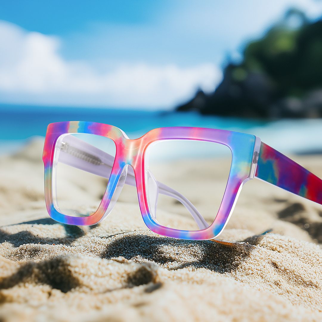 Pop Acetate Colorful Frame Glasses with Square Shape | Zeelool