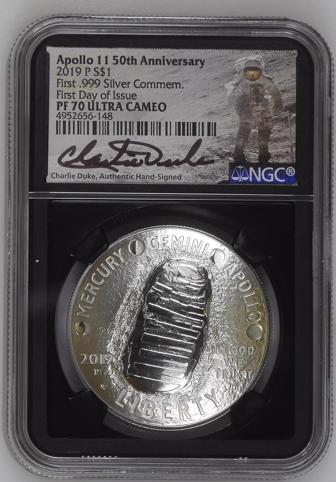 2019 P Apollo 11 50th Anniv. S$1 PF | Coin Explorer | NGC