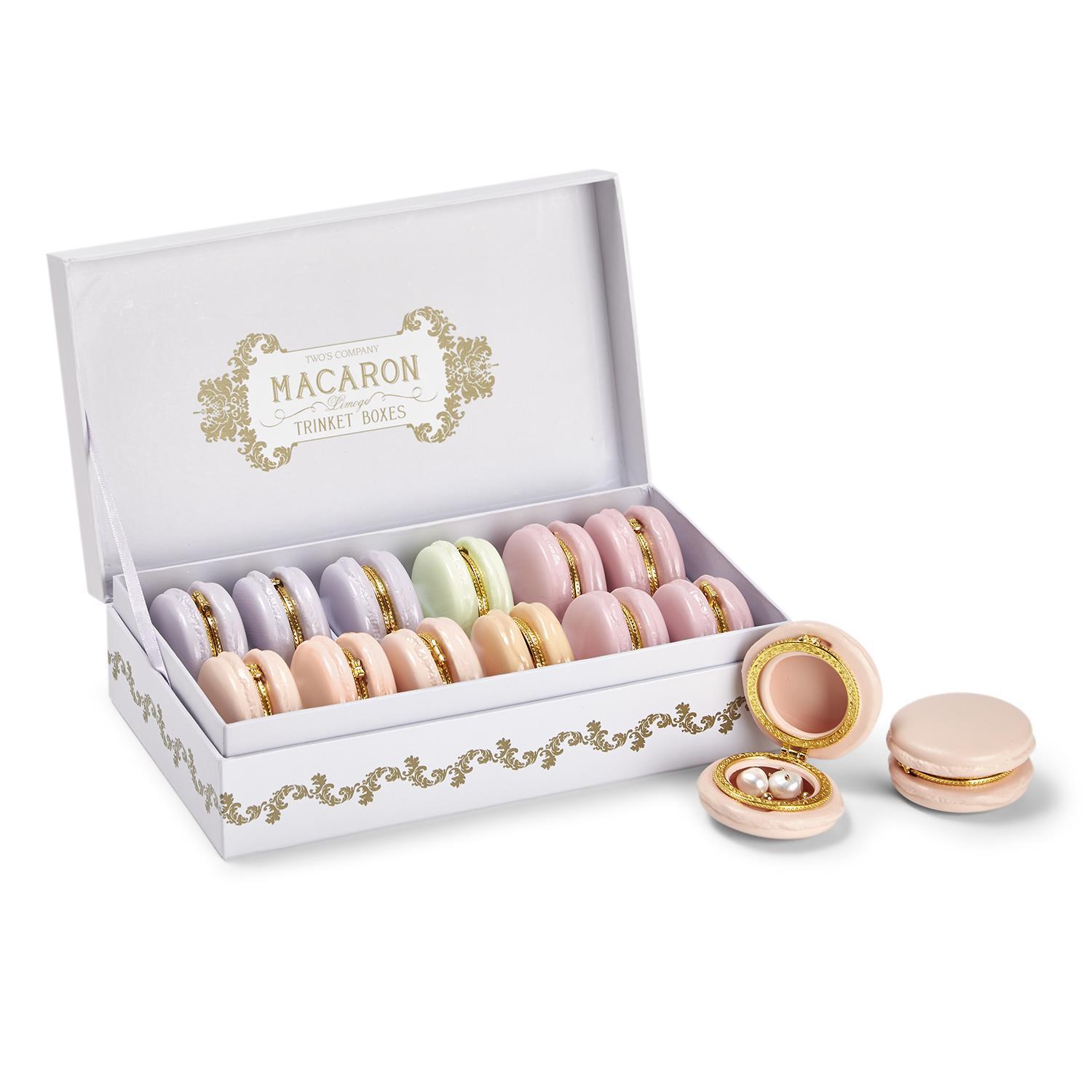 S/12 Macaron Limoges Style Trinket Boxes Includes 5 Colors