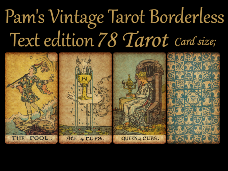Pam's Vintage Tarot Borderless Text edt