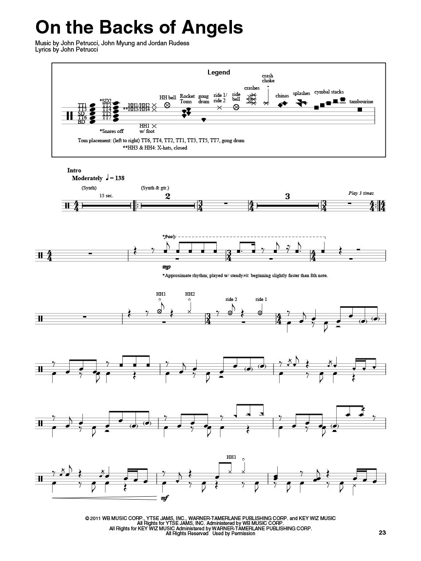 ドリーム・シアター曲集（ドラムセット）【Dream Theater】 - ドリーム