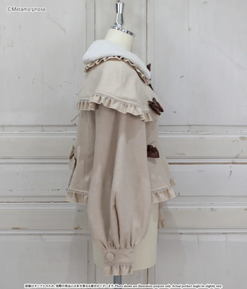 Lady Ribbonケープ付きショートコート | metamorphose temps de fille
