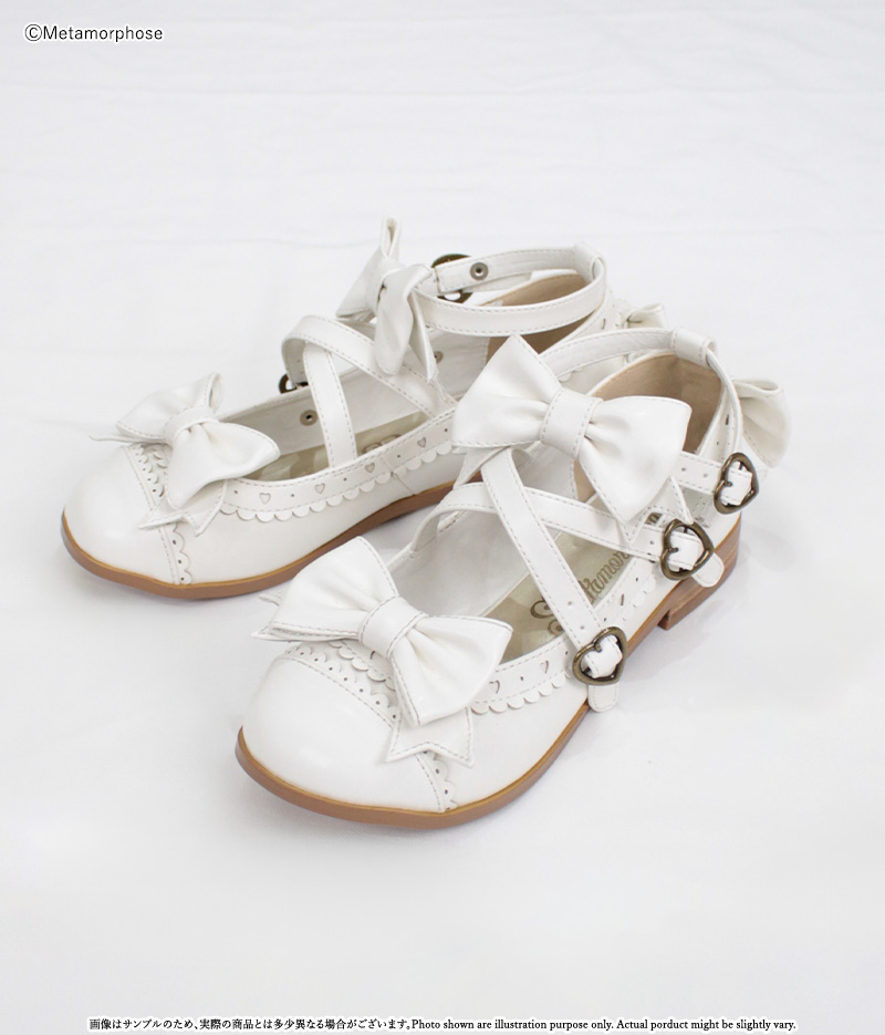 トリプルリボンクロスストラップシューズ - 靴 | メタモルフォーゼ