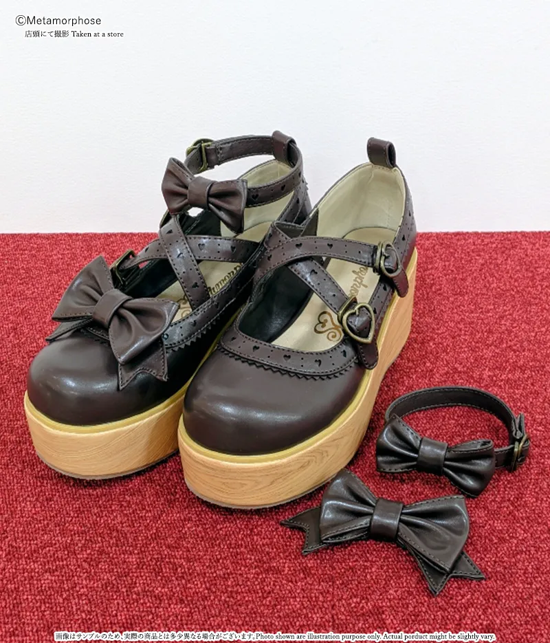 木底風リボンシューズ | metamorphose temps de fille - gothic