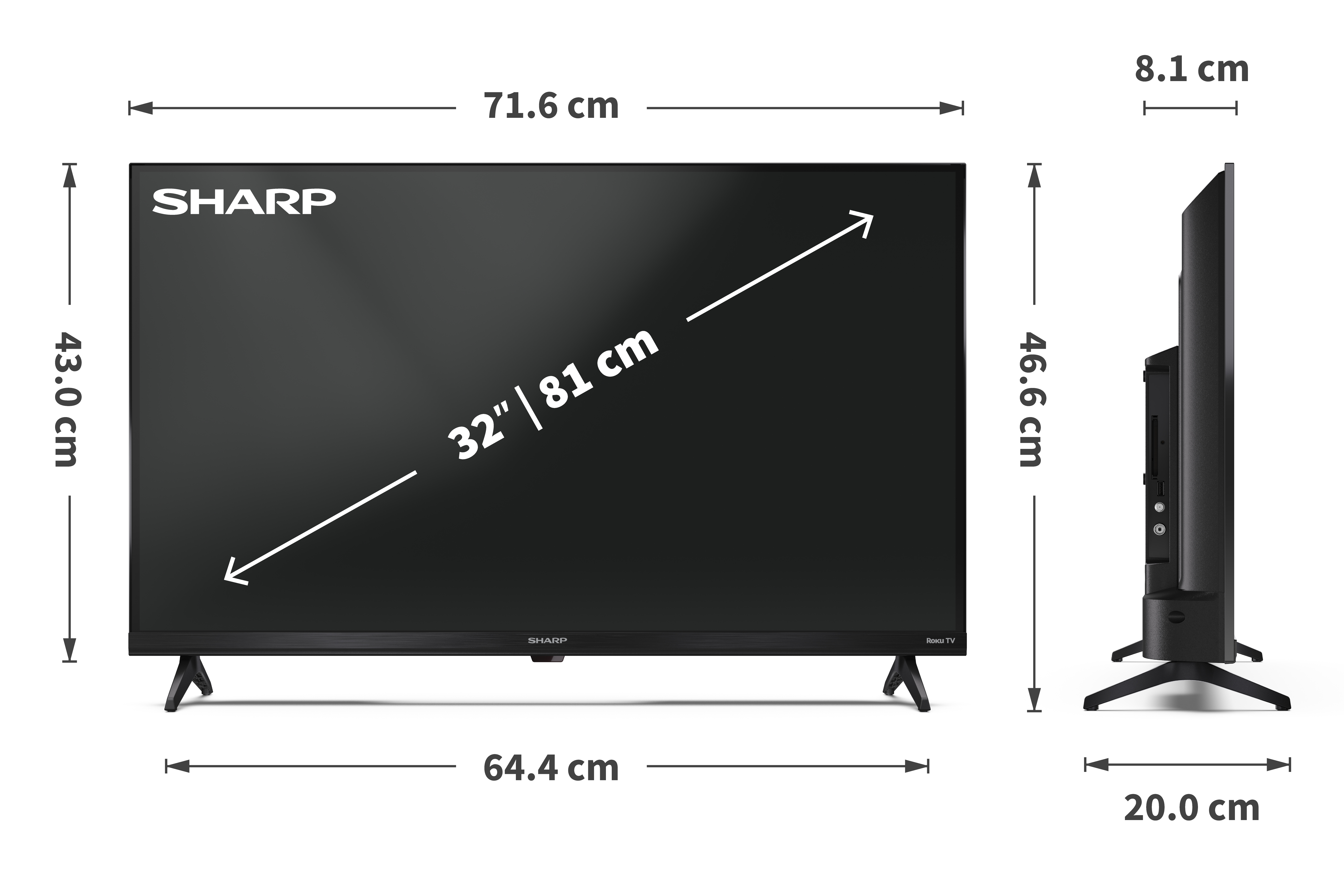 32″ HD Ready SHARP Roku TV | 32HD2225E - Sharp Consumer