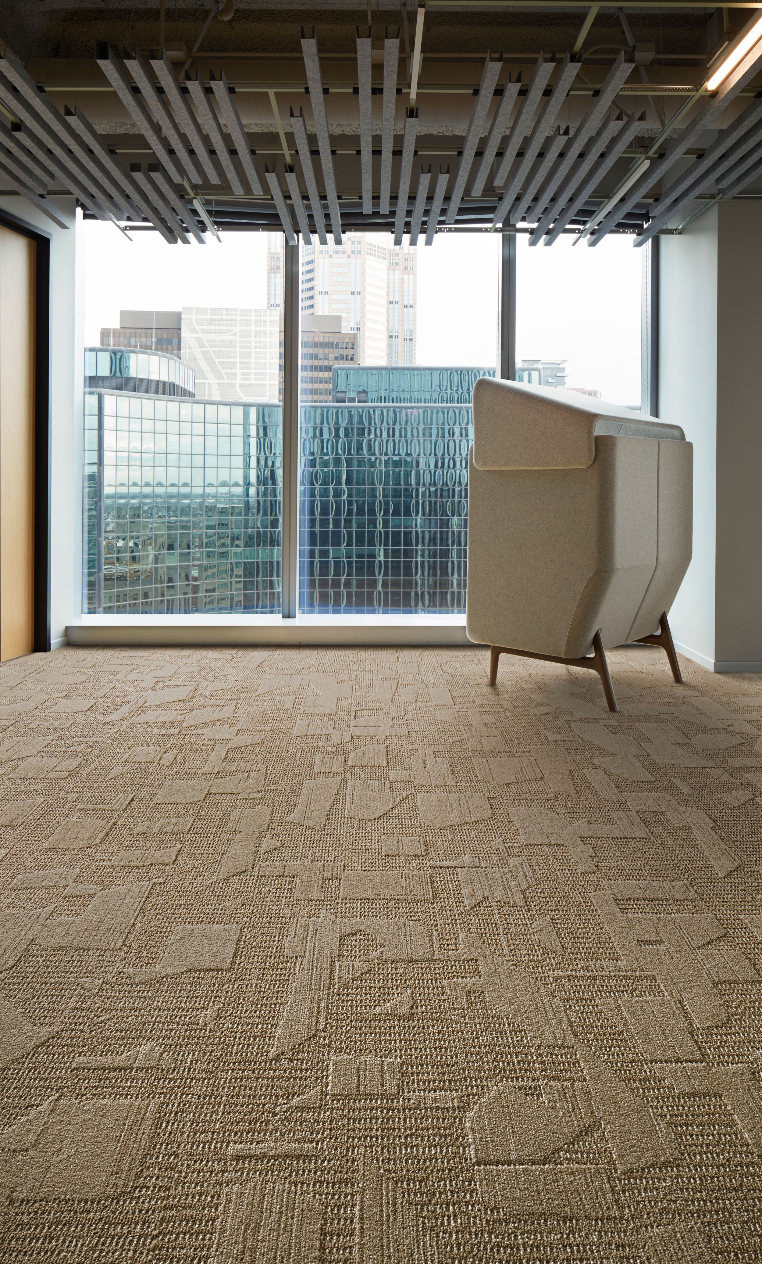 E612: Etched & Threaded Collection Carpet Tile by Interface