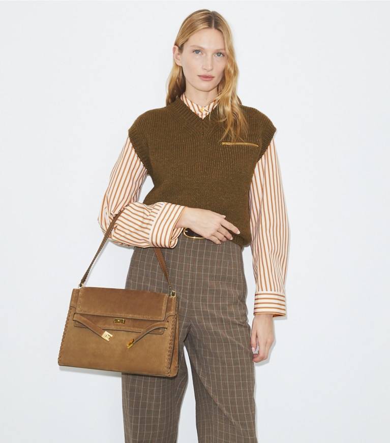 リー ラジウィル スエード ラージショルダーバッグ: レディース