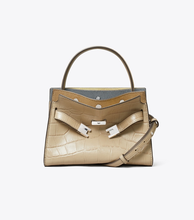 Petite Lee Radziwill Croc-Embossed Double Bag: Women's Designer